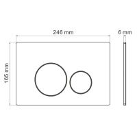 Клавиша смыва Iberica Blanca Inox-O IB.B081.007.001 Розовое золото глянцевое — фото 2, Кнопки смыва