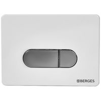 Клавиша смыва Berges Novum D7 040037 Хром Белая — фото 1, Кнопки смыва
