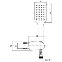 Товар: Душевой гарнитур E.C.A. Tiera 102117342EX Хром - фото 2 Душевой гарнитур E.C.A. Tiera 102117342EX Хром — фото 2, Душевые гарнитуры на держателе