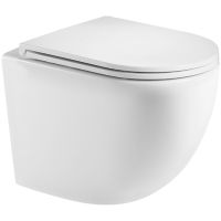 Унитаз AQUAme AQM2002MW подвесной Белый матовый с сиденьем Микролифт — фото 1, Подвесные унитазы