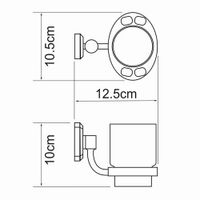 Аксесс Oder K- Подстаканник одинарный (блистер),КЕРАМИКА, хром, WasserKRAFT арт-3028C — фото 4, Прочие аксессуары и комплектующие
