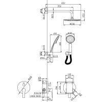 Товар: Душевая система ESKO 6in1 SB Черная матовая - фото 4 Душевая система ESKO 6in1 SB Черная матовая — фото 4, Душевые системы