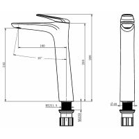 Смеситель для раковины Comforty FC074B-CCT 00-00004532 Хром — фото 5, Смесители для раковины