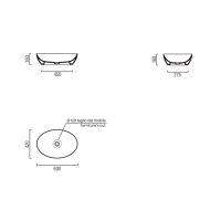 Раковина-чаша GSI Pura 60 884217 Cenere opaco — фото 2, Раковины