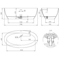 Товар: Ванна из искусственного камня Salini Alda Nuova 178х92 101911SM Белая матовая - фото 8 Ванна из искусственного камня Salini Alda Nuova 178х92 101911SM Белая матовая — фото 8, Ванны из искусственного камня