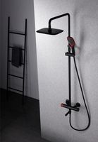 Душевая система Bronze de Luxe Avantgarde Черная Красная арт-2039RH — фото 6, Душевые стойки
