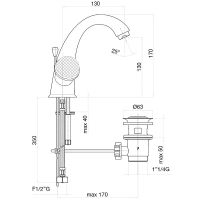 Смеситель для раковины Fiore XT Sky 17CR0623 Хром — фото 3, Смесители для раковины