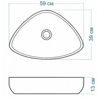 Товар: Раковина-чаша Maretti Elio 59 EL13NS56-844 Белая - фото 3 Раковина-чаша Maretti Elio 59 EL13NS56-844 Белая — фото 3, Раковины накладные
