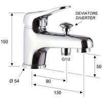 Товар: Смеситель на борт ванны Remer Kiss K04 Хром - фото 2 Смеситель на борт ванны Remer Kiss K04 Хром — фото 2, Смесители на борт ванны