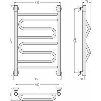 Водяной полотенцесушитель Сунержа Элегия+ 600х400 31-0205-6040 Черный матовый — фото 2, Водяные полотенцесушители