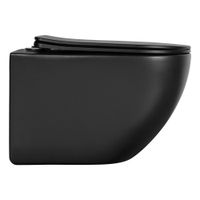 Унитаз подвесной безободковый AQUATEK ЕВРОПА AQ1901-MB 525*360*320 мм, черный матовый, горизонтальны — фото 5, Унитазы