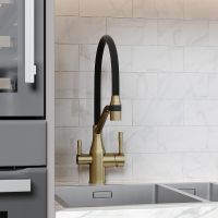 Смеситель для кухни Sancos Orta SC4008BG Золото брашированное Черный — фото 4, Смесители для кухни