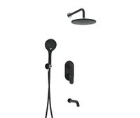 A177471 Встраиваемый комплект для ванны с верхней душевой насадкой, лейкой и изливом — фото 1, Встраиваемые душевые комплекты