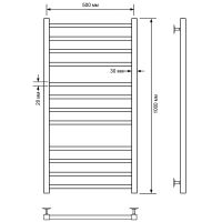 Водяной полотенцесушитель Comfysan Pioli-K W-10 100x50 014452 Белый матовый — фото 3, Водяные полотенцесушители
