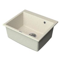 Мойка кухонная Point Бинга 60 PN3003BG, светло-бежевый — фото 3, Кухонные мойки