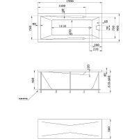 Акриловая ванна Creto Regia 190х90 12-19090 без гидромассажа — фото 2, Акриловые ванны