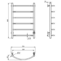 Товар: Электрический полотенцесушитель Comfysan Classic EC-6 80x50 015947 Хром - фото 2 Электрический полотенцесушитель Comfysan Classic EC-6 80x50 015947 Хром — фото 2, Электрические полотенцесушители