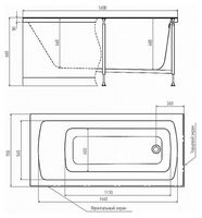 Акриловая ванна Alex Baitler Garda 160x70 без гидромассажа — фото 3, Акриловые ванны