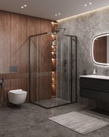 Душевой уголок CEZARES MOLVENO-AH-21-90+30-C-GM-IV — фото 2, Прямоугольные душевые уголки