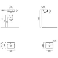 Раковина GSI Nubes 36 9638111 Белая — фото 2, Раковины