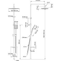 Душевая система Swedbe Calypso 5068 Хром — фото 7, Душевые стойки