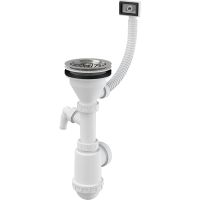 Сифон для кухонной мойки Alcaplast A447P-DN50/40 Белый — фото 1, Кухонные мойки, фильтры и аксессуары . Сифоны