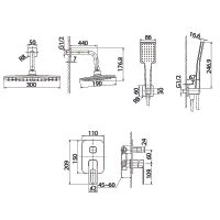 Душевая система Iddis Slide SLISB02i67 Хром — фото 2, Встраиваемые душевые комплекты