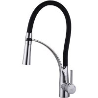 Смеситель для кухни Melodia della vita Perfetto MDV30206Black Хром Черный — фото 1, Смесители для кухни