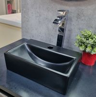 Товар: Раковина CeramaLux 36 9135-1MB Черная матовая - фото 3 Раковина CeramaLux 36 9135-1MB Черная матовая — фото 3, Раковины