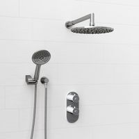 A16030 Thermo Встраиваемый комлплект для душа с верхней душевой насадкой и лейкой — фото 2, Встраиваемые душевые комплекты