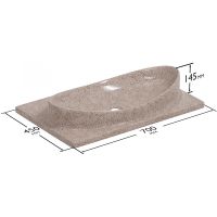 Раковина СанТа Вега 70 900142 Речной песок — фото 3, Раковины