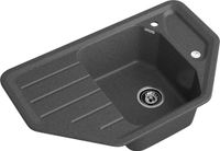 GRANFEST Мойка CORNER 800E угловая 800*500мм графит арт.GF-C — фото 1, Кухонные мойки