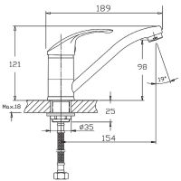 Смеситель для раковины Haiba HB4536-2 Хром — фото 2, Смесители для раковины