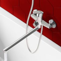 Смеситель для ванны Dorff Prime new D4019500 универсальный Хром — фото 4, Смеситель для ванны