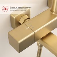 Товар: Душевая система Raglo R22.26.03 с термостатом Золото матовое - фото 4 Душевая система Raglo R22.26.03 с термостатом Золото матовое — фото 4, Душевые системы