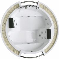 Акриловая ванна Gemy G9060B 210х210 с гидромассажем — фото 1, Акриловые ванны