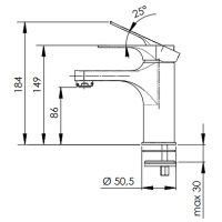 Смеситель для раковины Remer Class Line L10SHW с гигиеническим душем Хром — фото 2, Смесители для раковины