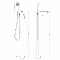Товар: Смеситель для ванны Lemark Unit LM4544C Хром - фото 2 Смеситель для ванны Lemark Unit LM4544C Хром — фото 2, Для душа и ванны