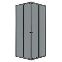 Душевое ограждение Niagara Eco NG-1010-14QT (100х100х190) квадрат,раздвижное,черный,стекло тонирован — фото 1, Душевые уголки