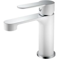 Смеситель для раковины Haiba HB10557-8 Белый Хром — фото 1, Смесители для раковины