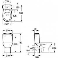 Унитаз компакт Roca Victoria 34239U000 без бачка и сиденья — фото 4, Напольные унитазы