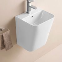 Раковина CeramaLux 38 500Q Белая глянцевая — фото 3, Раковины