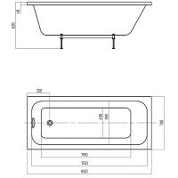 Товар: Акриловая ванна Azario Bella 165х70 AV.0020165 без гидромассажа - фото 2 Акриловая ванна Azario Bella 165х70 AV.0020165 без гидромассажа — фото 2, Ванны