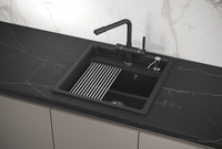 Товар: Granula-KS-5002, ЧЁРНЫЙ кухонная мойка, кварц - фото 2 Granula-KS-5002, ЧЁРНЫЙ кухонная мойка, кварц — фото 2, Кухонные мойки