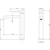 Смеситель для раковины Milacio Ultra MCU.551.GD золотой / однорычажный / нержавеющая сталь / глянцевый / Испания — фото 2, Смесители для раковины