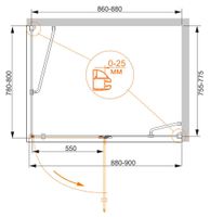 Товар: Душевой уголок CEZARES BERGAMO-W-AH-1-90/80-C-Cr-R - фото 2 Душевой уголок CEZARES BERGAMO-W-AH-1-90/80-C-Cr-R — фото 2, Прямоугольные душевые уголки