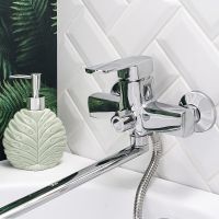 Смеситель для ванны Ростовская Мануфактура Сантехники Boou B8215-18F универсальный Хром — фото 2, Для душа и ванны