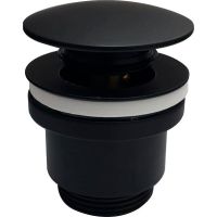 Донный клапан Haiba HB64-7 click-clack Черный матовый — фото 1, Раковины и столешницы. Выпуски для умывальников