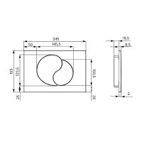Клавиша смыва Iddis Unifix UNI02MWi77 Белая — фото 3, Кнопки смыва