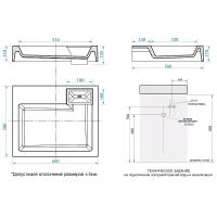 Товар: Раковина Azario Etna 60 CS00078303 на стиральную машину Белая - фото 4 Раковина Azario Etna 60 CS00078303 на стиральную машину Белая — фото 4, Раковины